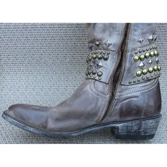 Old Gringo Belinda Womens Size 7 B Brown Studded 18.5" Tall Western Boots - Picture 14 of 16